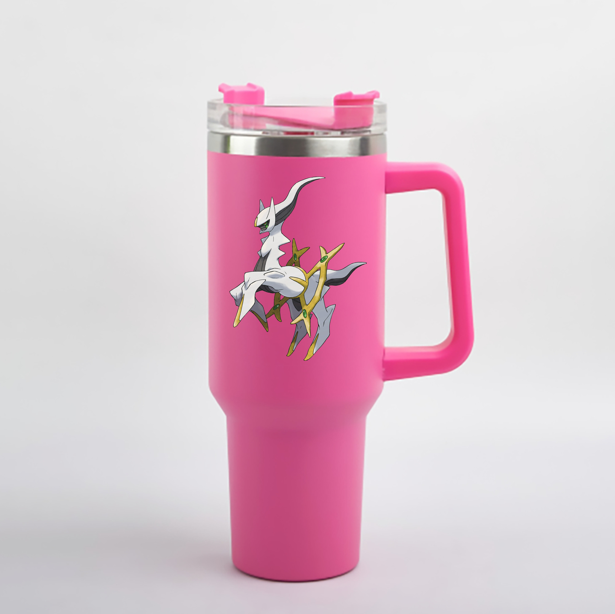 （画像用） ポケットモンスター Pokémon 1200mL車用タンブラー - クリスタルステッカー（プラスチックストロー付き）